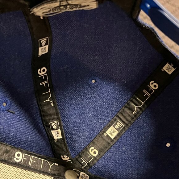 Vtg NFL Licensed New York Giants Denim Stitch Style New Era SnapBack Hat (GS2) - Picture 5 of 5